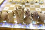3-Dimensional Fractal Chess Set with Menger Sponge based Lenticular Board - Louis Markoya (detail)